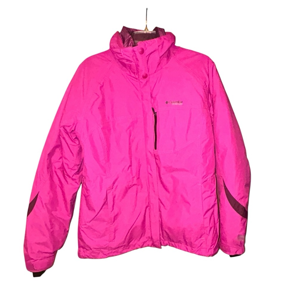 Columbia Titanium Women’s Interchange Jacket Pink Insulated Ski Snow‎ Coat Large